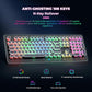 Retro Mechanical Keyboard,  Typewriter Keyboard, RGB Gaming Keyboard with RGB Backlit,Retro Keyboard with round Keycaps and Multimedia Keys for Gaming/Office(108 Keys,Brown Switch,Black)