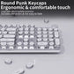 V20 Punk Typewriter Mechanical Gaming Keyboard, 104 Keys round Keycaps LED White Backlit, Key-Wire Separation Design
