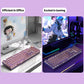 V20 Punk Typewriter Mechanical Gaming Keyboard, 104 Keys round Keycaps LED White Backlit, Key-Wire Separation Design