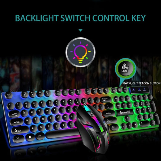 USB LED Backlit Retro Typewriter Mechanical Keyboard -RGB Switch - round Keycaps -104 Keys Vintage Inspired Steampunk Gaming Keyboard–Mechanical Gaming Keyboard for Pc/Mac/Gamer/Typ